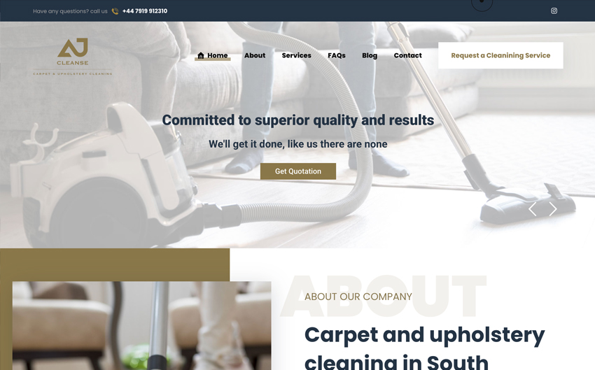 AJ Cleanse Website